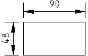 Panel Cutout : 90 (W) x 48 (H) mm