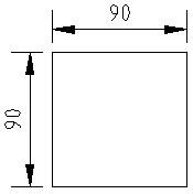Panel Cutout : 90 (W) x 90 (H) mm