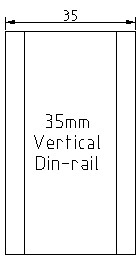 EE-601W : 35mm Vertical Din-rail mounting